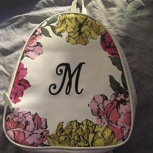 Initial BackPack/Pocketbook With Flowers